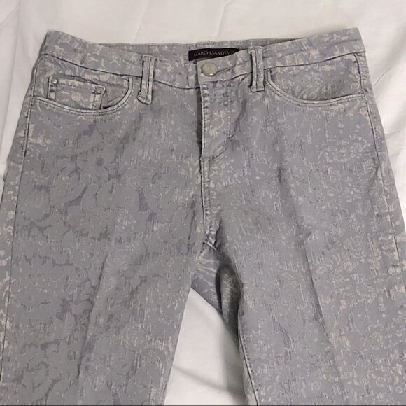 MARCHESA VOYAGE FLOCKED JACQUARD JEANS - Picture 5 of 11